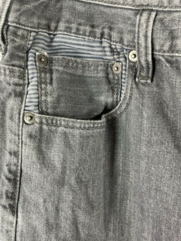 Rare Vintage Levis 569 Black Silver Stripped Tab Acid Wash Inserts Mens 36 x 30